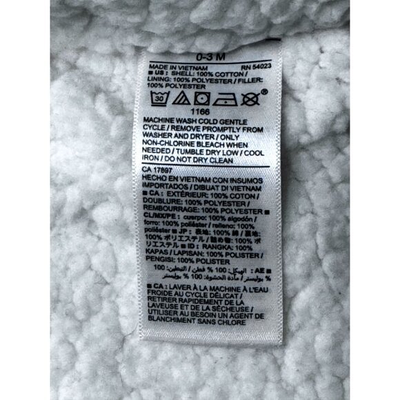 Old Navy Baby Flannel Quilted Vest Red Black Plaid Sherpa Lined Full Zip 0-3 Mo - Picture 5 of 7